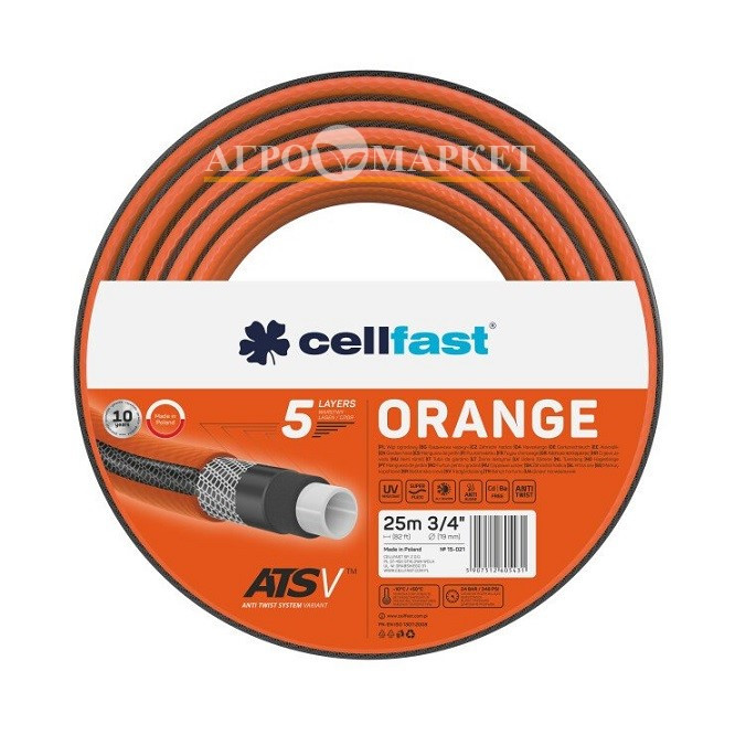 Шланг CELLFAST ORANGE 19 мм ¾" 