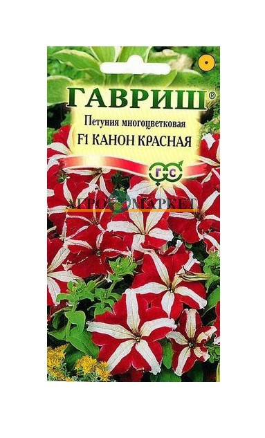 Однолетник Петуния Канон Бело-красная  F1 гранул. пробирка Гавриш 