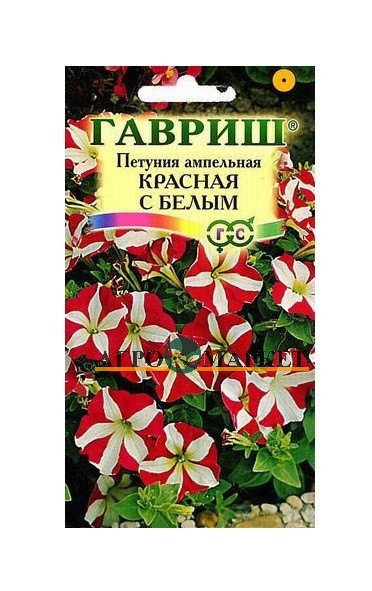 Однолетник Петуния Красная с белым амп. гранул. пробирка Гавриш 