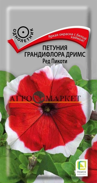 Однолетник Петуния грандифлора Дримс Ред Пикоти ЦВ Поиск 