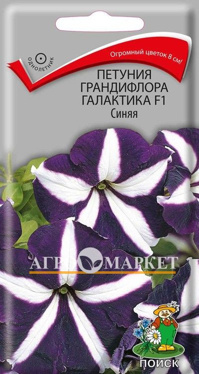Однолетник Петуния грандифлора Галактика F1 Синяя ЦВ Поиск 