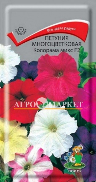 Однолетник Петуния многоцветковая Колорами микс F2 ЦВ Поиск 