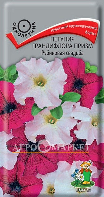 Однолетник Петуния грандифлора призм Рубиновая свадьба ЦВ Поиск 